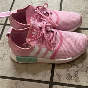 Adidas Pink Sneakers with White Stripes